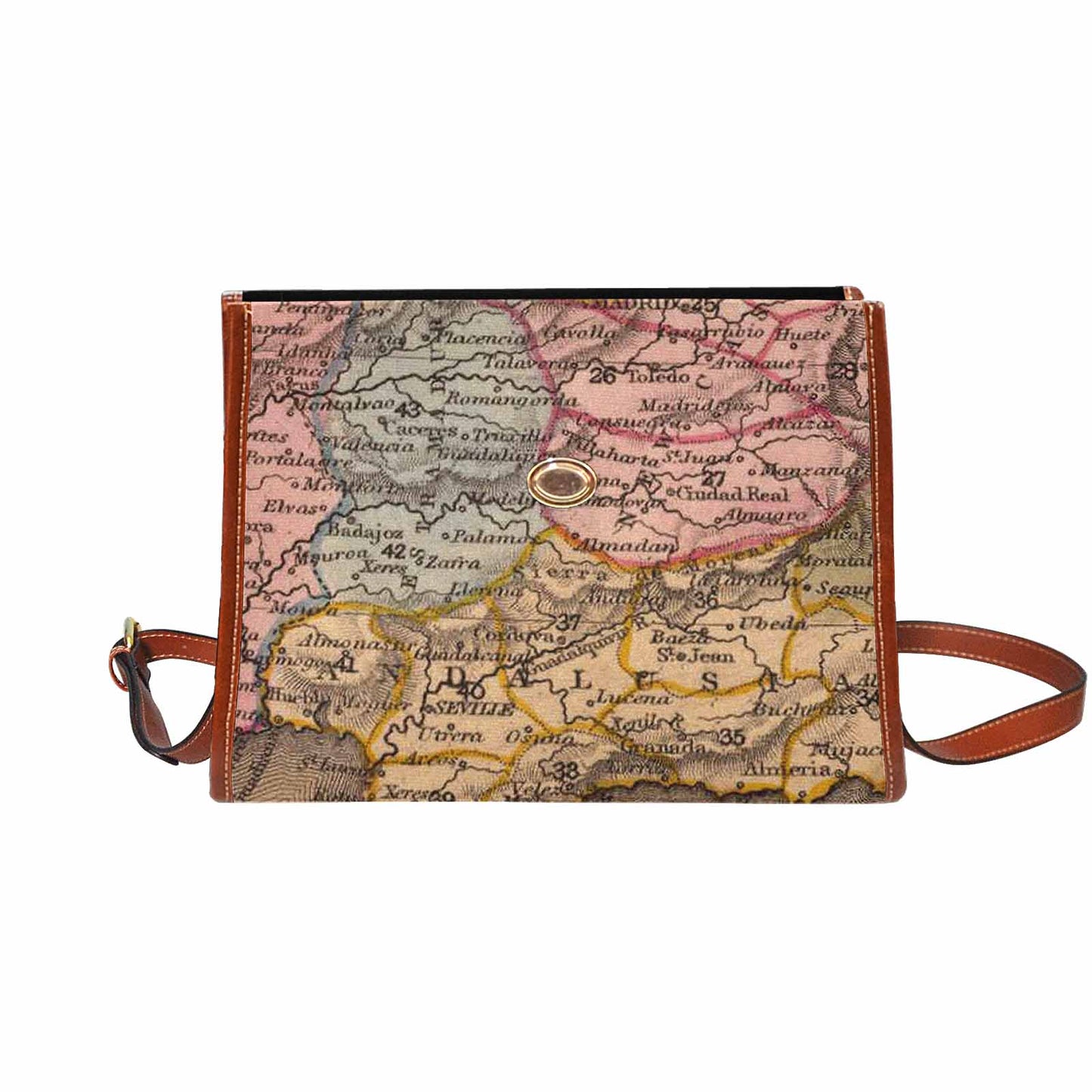 Antique Map Handbag, Model 1695341, Design 16