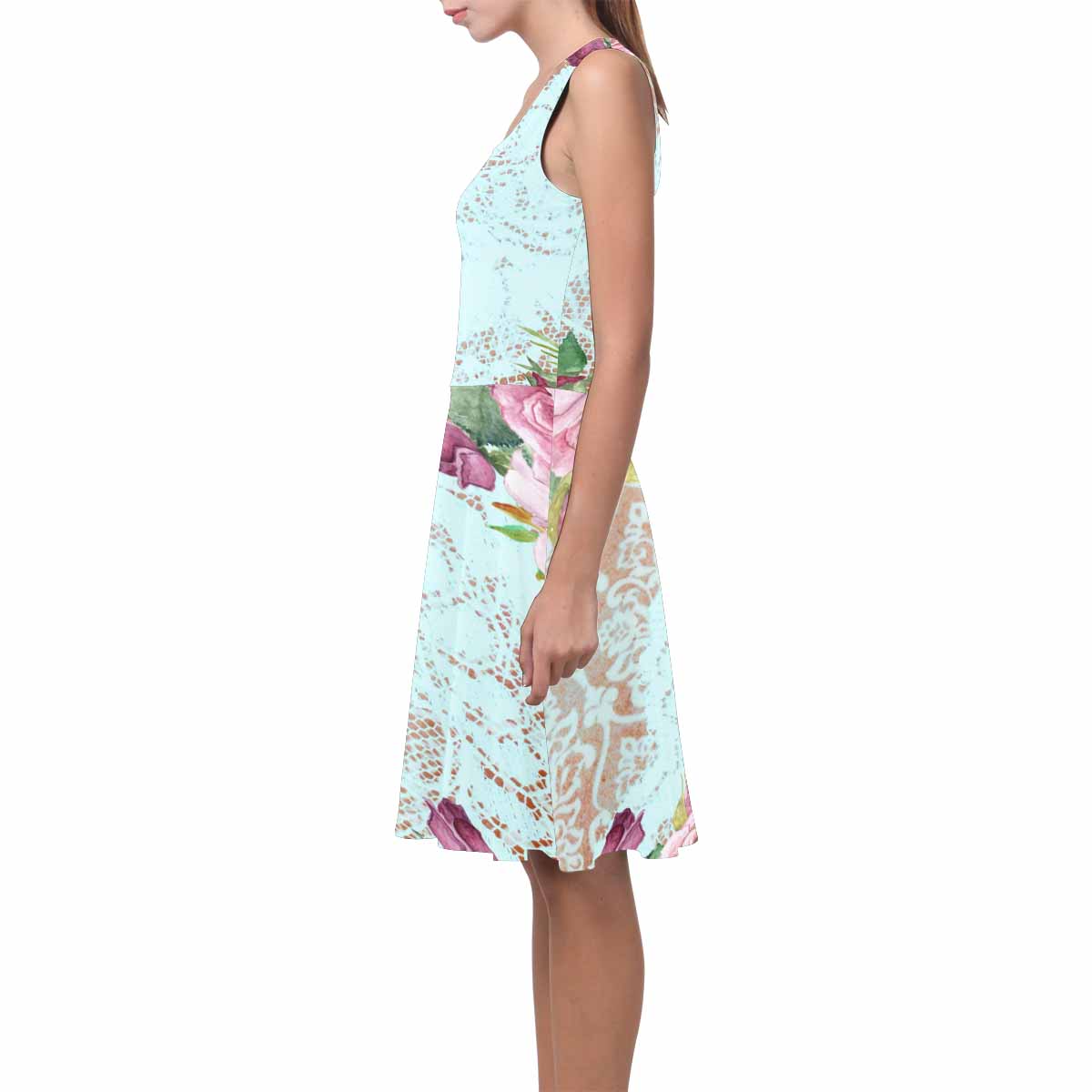 Victorian printed lace summer dress, Design 24