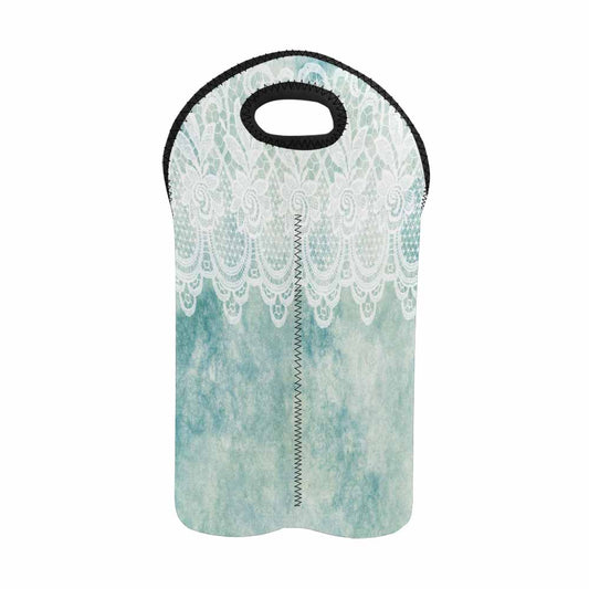 2 Bottle Victorian lace print wine bag, Design 41
