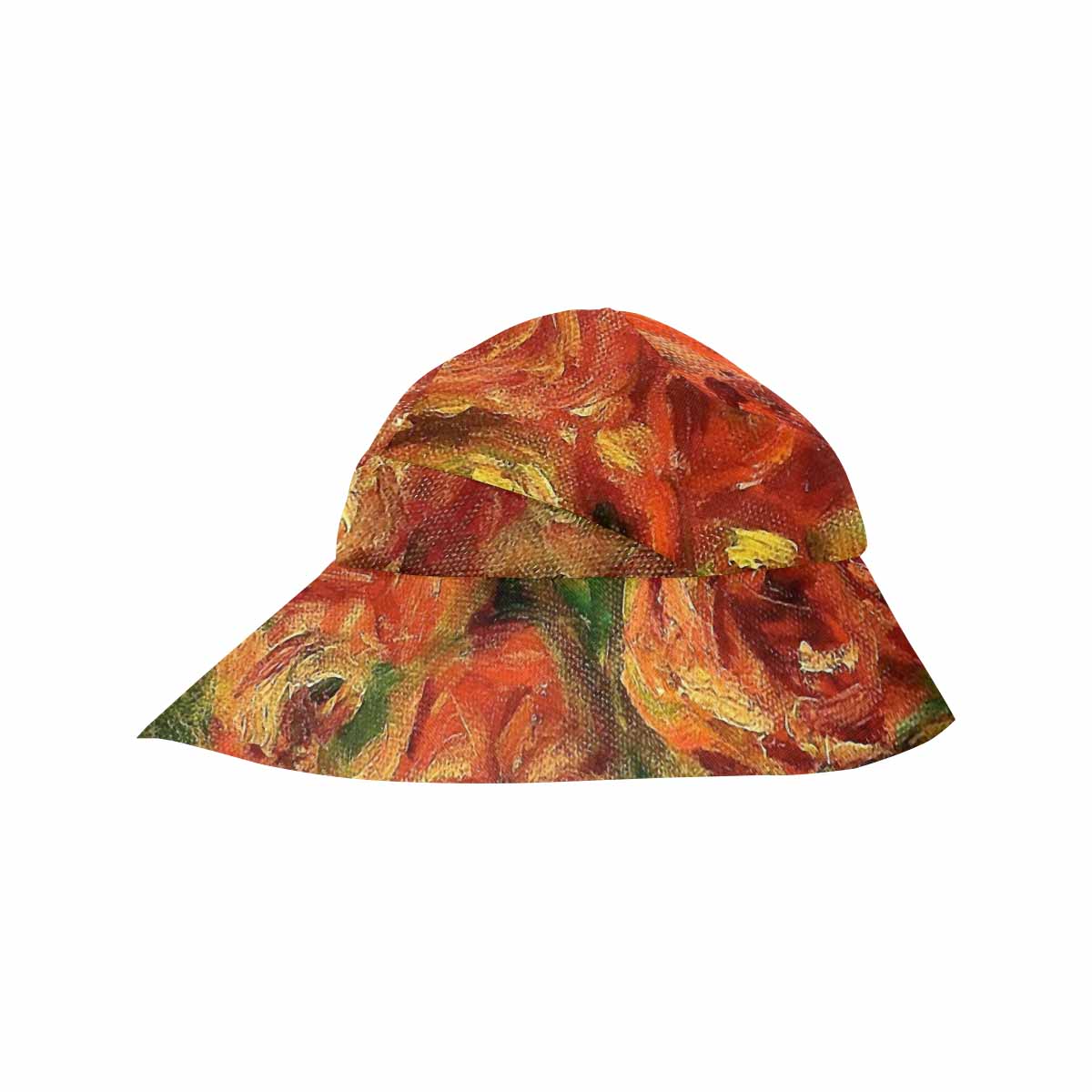 Vintage floral wide brim sunvisor Hat, outdoors hat, Design 18