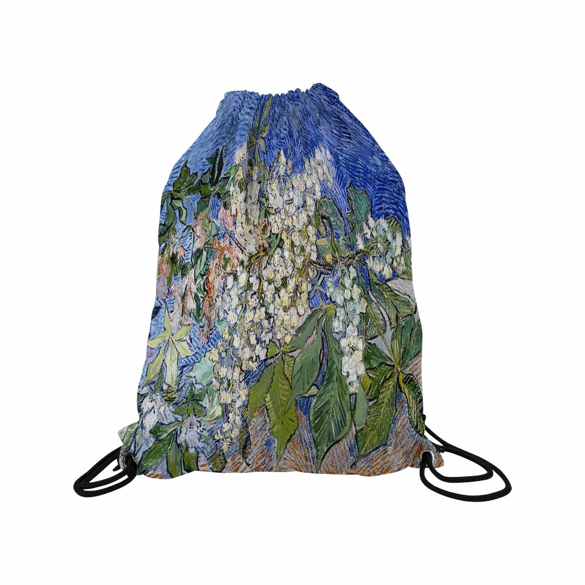 Vintage Floral print, DRAWSTRING BAG, MEDIUM, Design 04