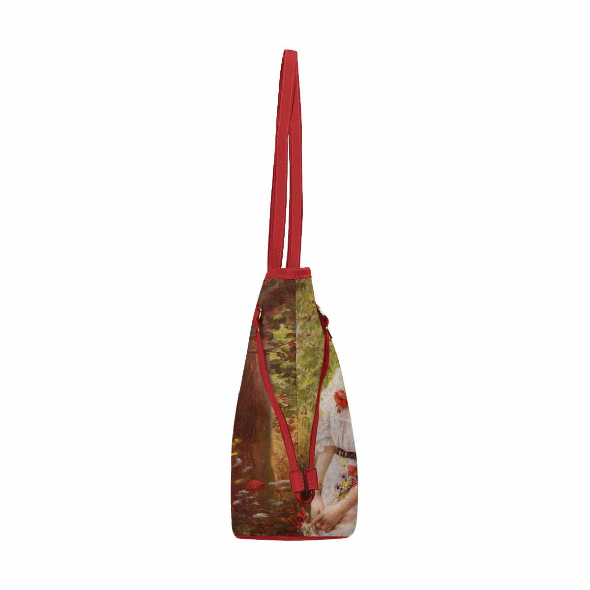 Victorian Lady Design Handbag, Model 1695361, Under The Cherry Tree, RED TRIM