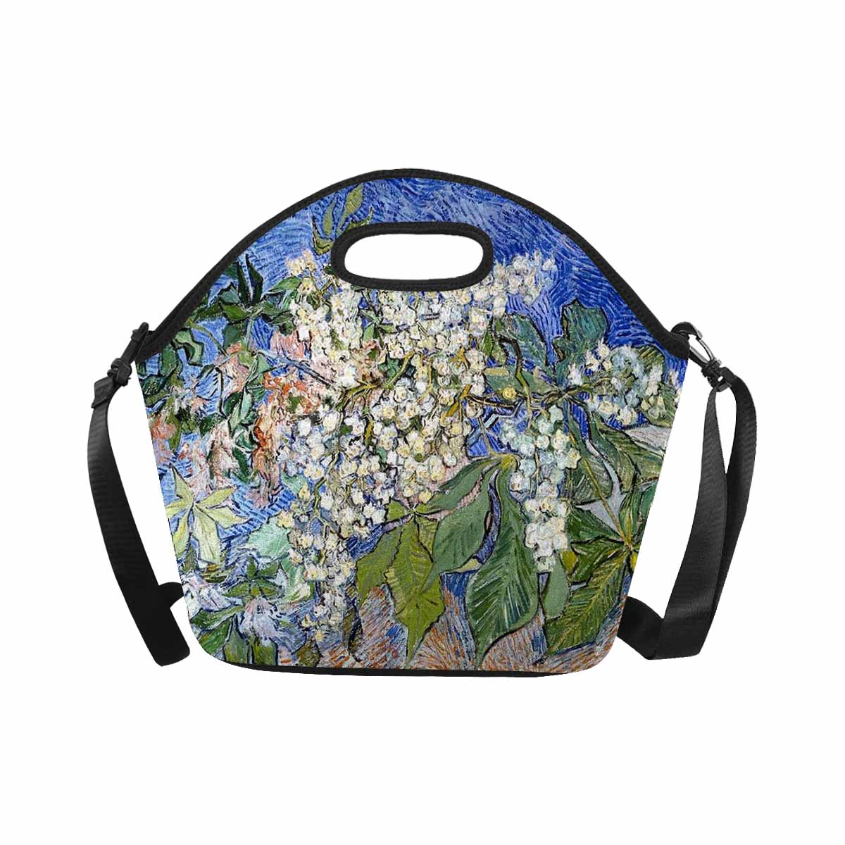 Vintage Floral print insulated lunch bag, Design 04