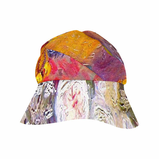 Vintage floral wide brim sunvisor Hat, outdoors hat, Design 54