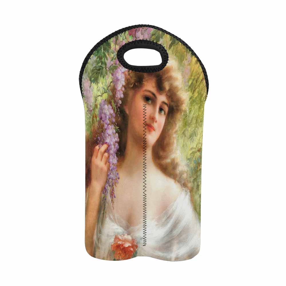 Victorian lady design 2 Bottle wine bag, Portrait of a Woman