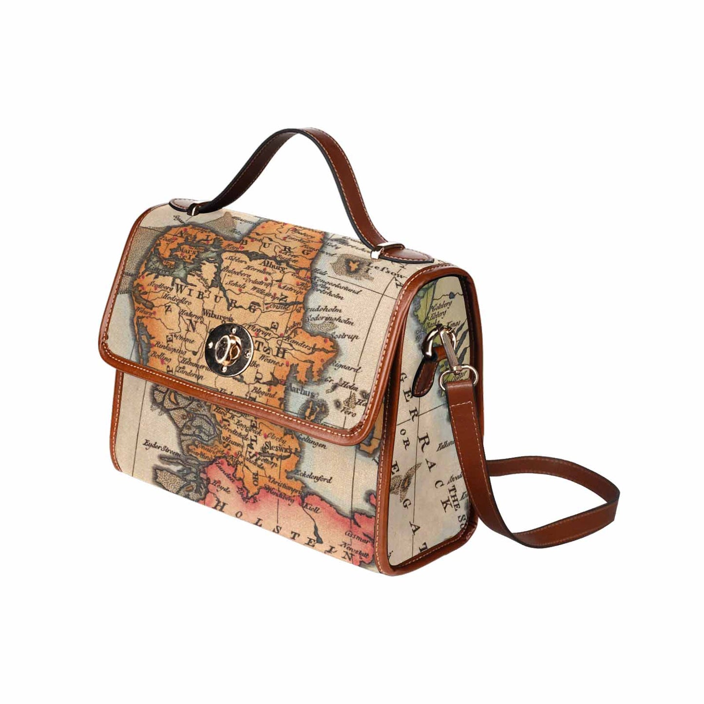 Antique Map Handbag, Model 1695341, Design 34