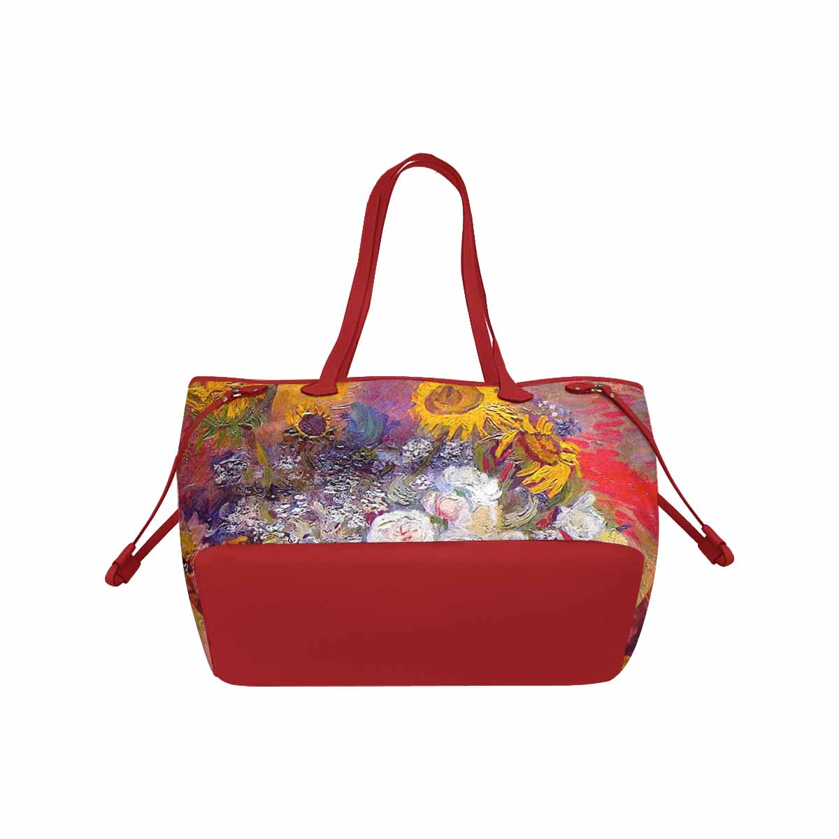 Vintage Floral Handbag, Classic Handbag, Mod 1695361 Design 54 RED TRIM