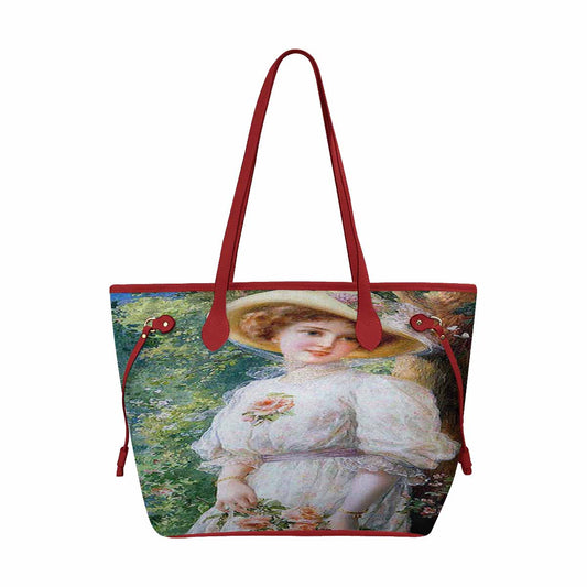 Victorian Lady Design Handbag, Model 1695361, Reverie, RED TRIM