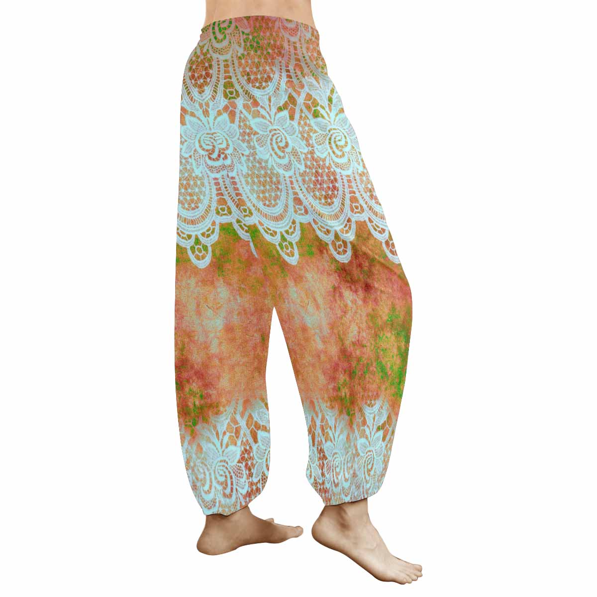 Victorian lace print Haram pants, loose comfy pants design 31