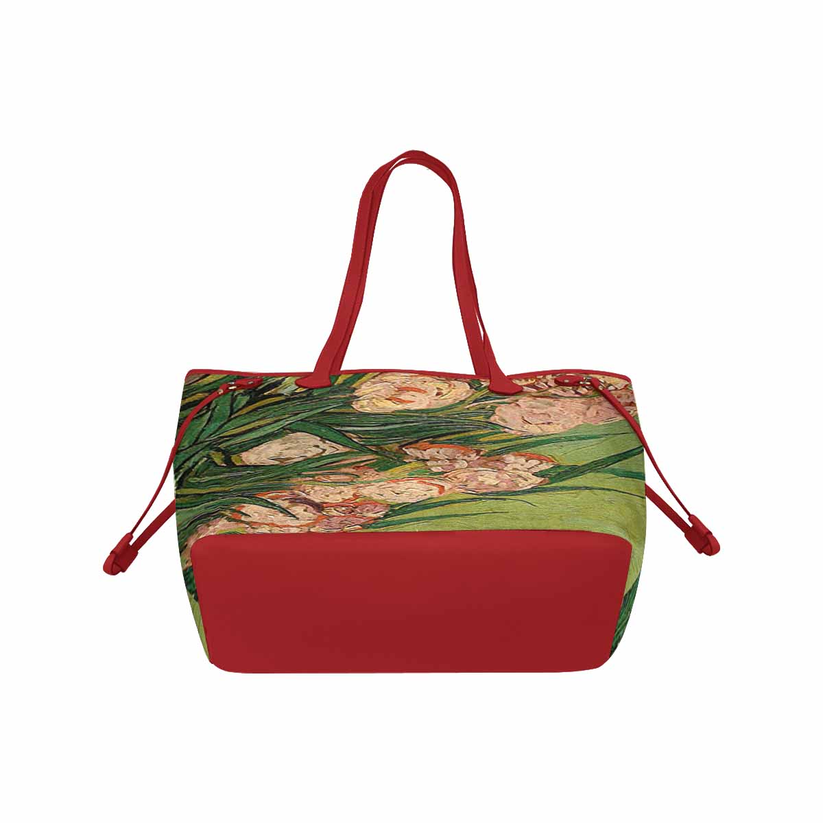 Vintage Floral Handbag, Classic Handbag, Mod 1695361 Design 09, RED TRIM