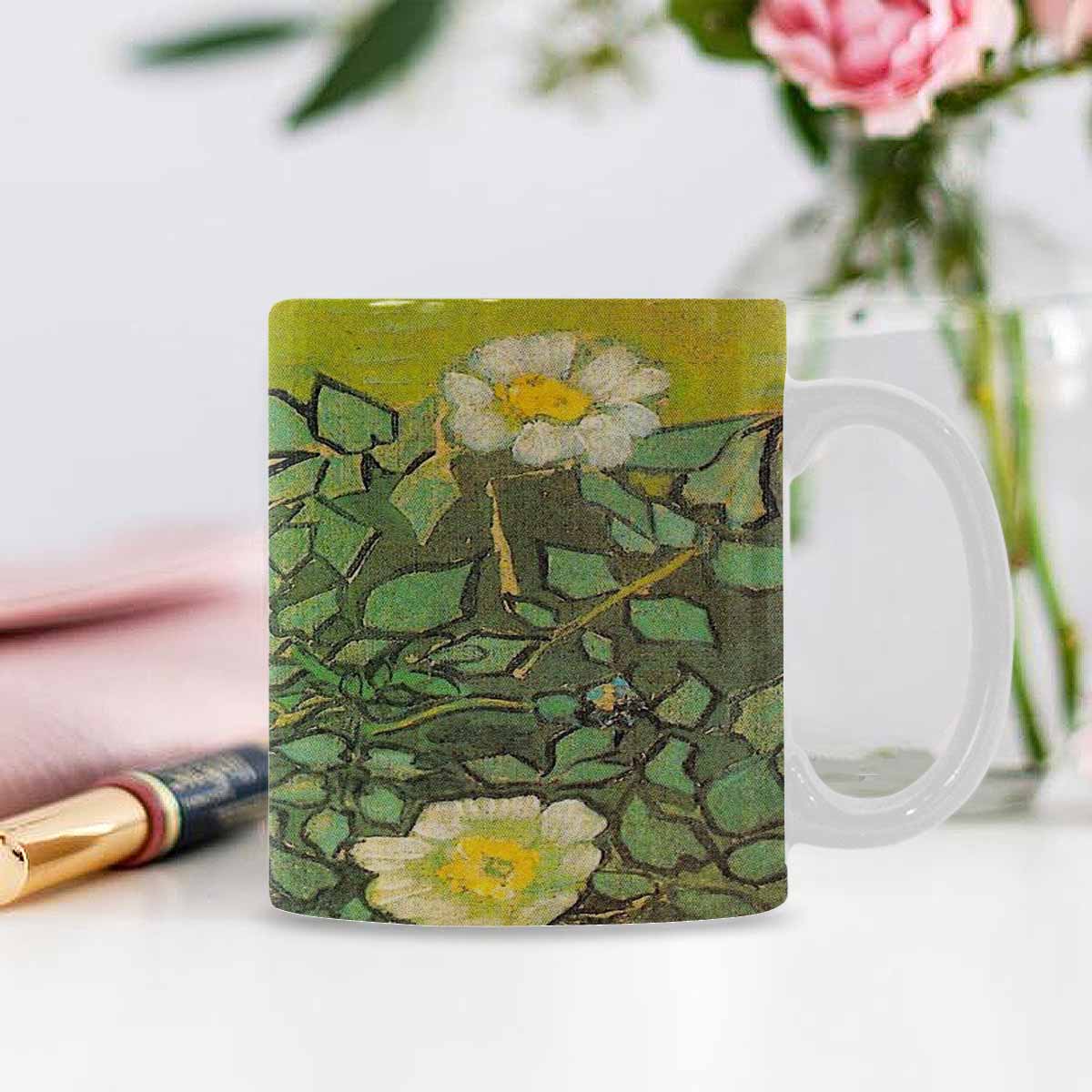 Vintage floral coffee mug or tea cup, Design 01