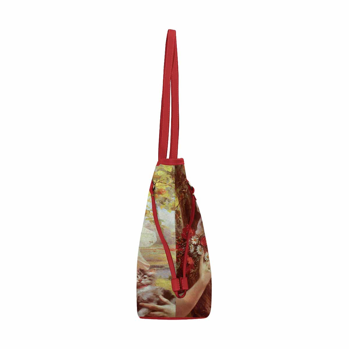 Victorian Lady Design Handbag, Model 1695361, Country Summer, RED TRIM