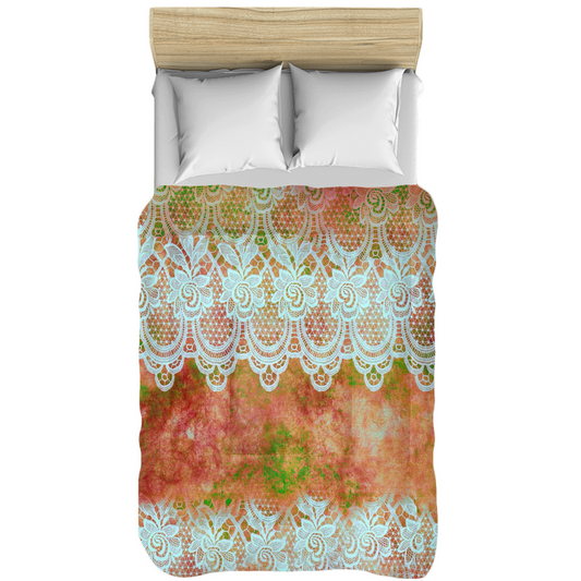 Vintage lace comforter, twin, twin XL, queen or king, Design 31