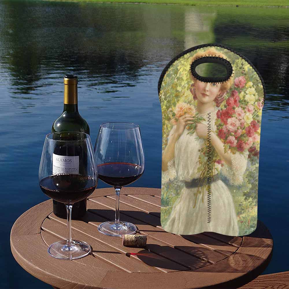 Victorian lady design 2 Bottle wine bag, SUMMER