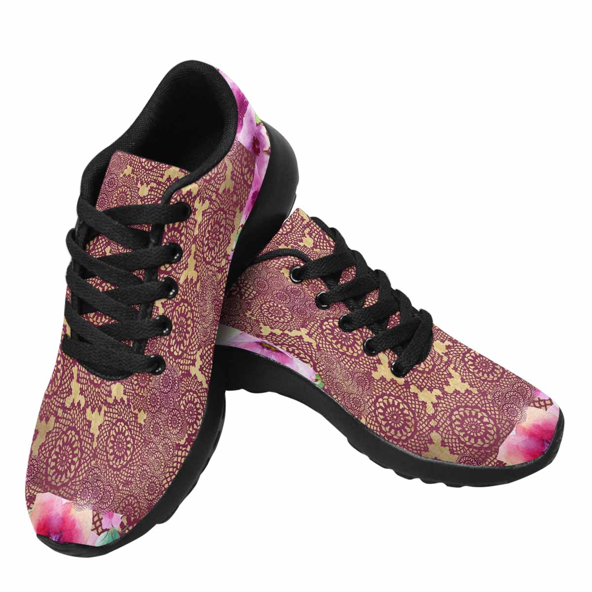 Printed Lace Up Sneakers