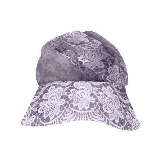 Victorian lace print, wide brim sunvisor Hat, outdoors hat, design 39