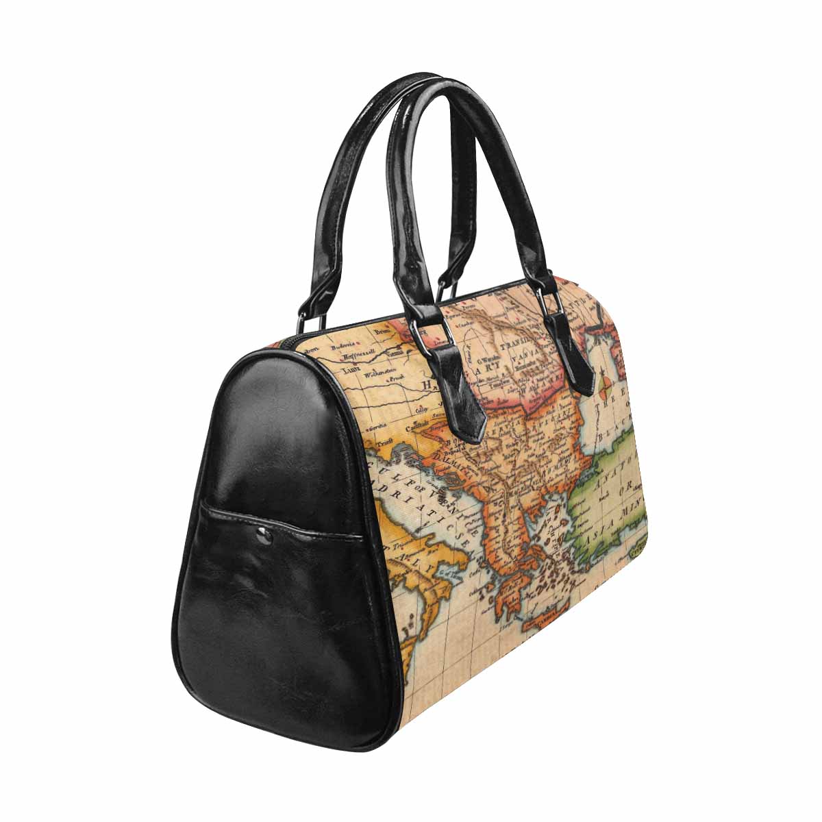 Antique Map design Boston handbag, Model 1695321, Design 22