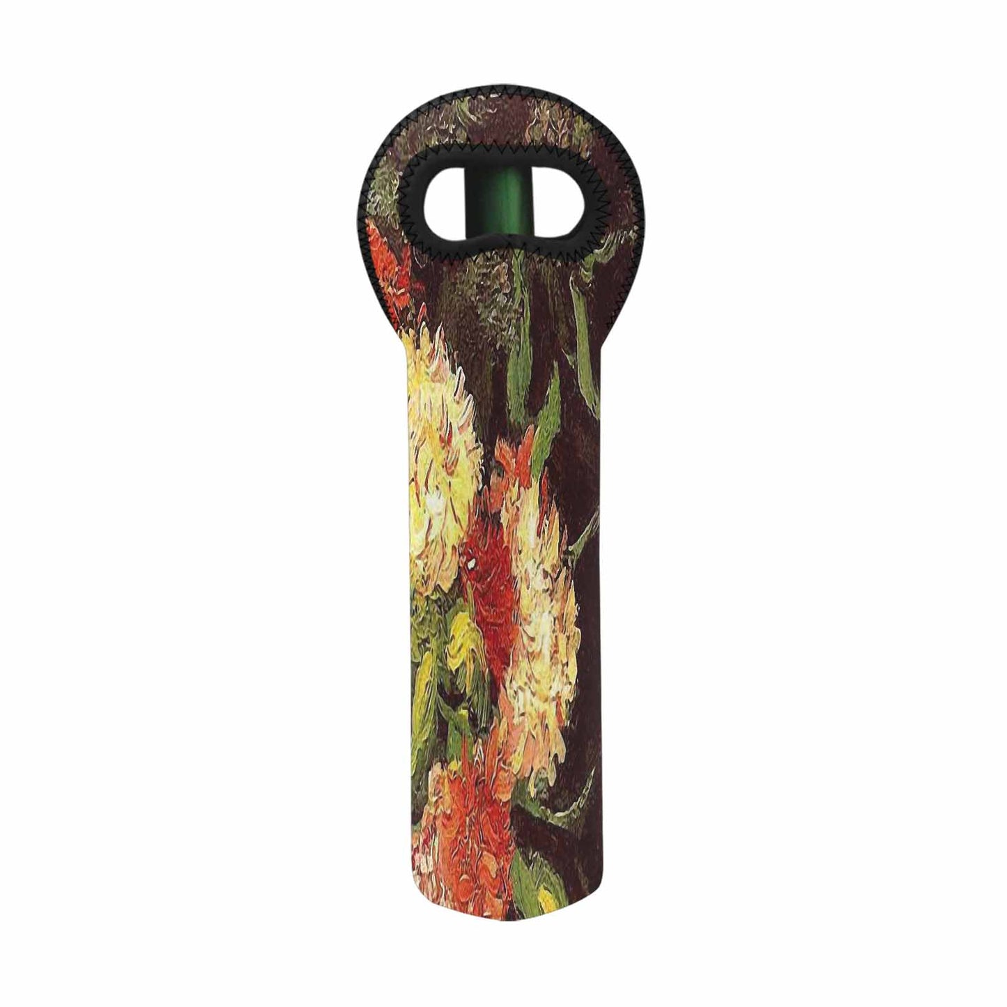 Vintage floral 1 bottle wine bag, Design 33