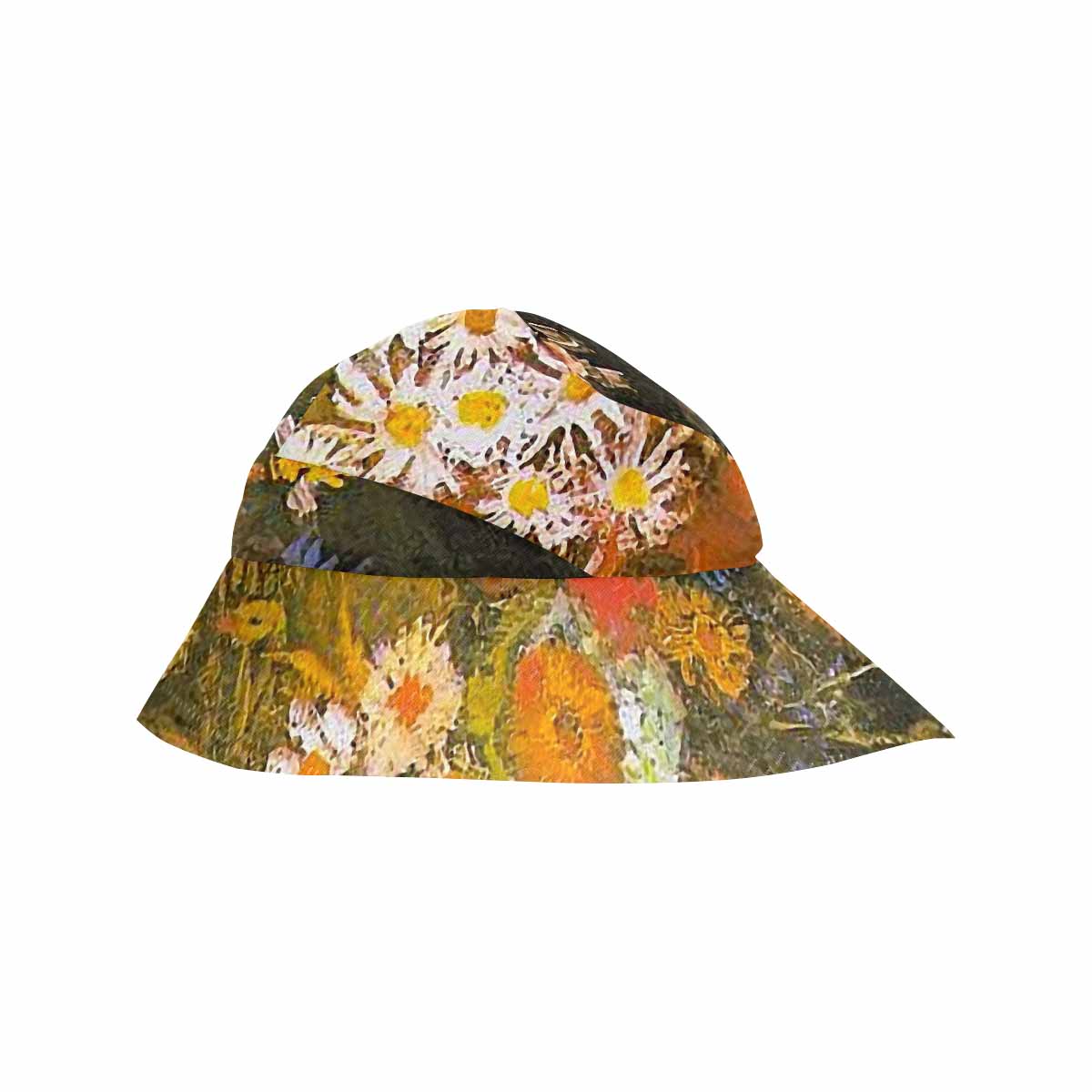 Vintage floral wide brim sunvisor Hat, outdoors hat, Design 60