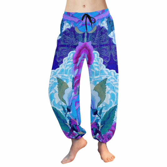 Victorian lace print Haram pants, loose comfy pants design 20