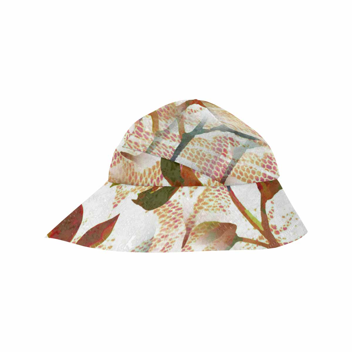 Victorian lace print, wide brim sunvisor Hat, outdoors hat, design 52
