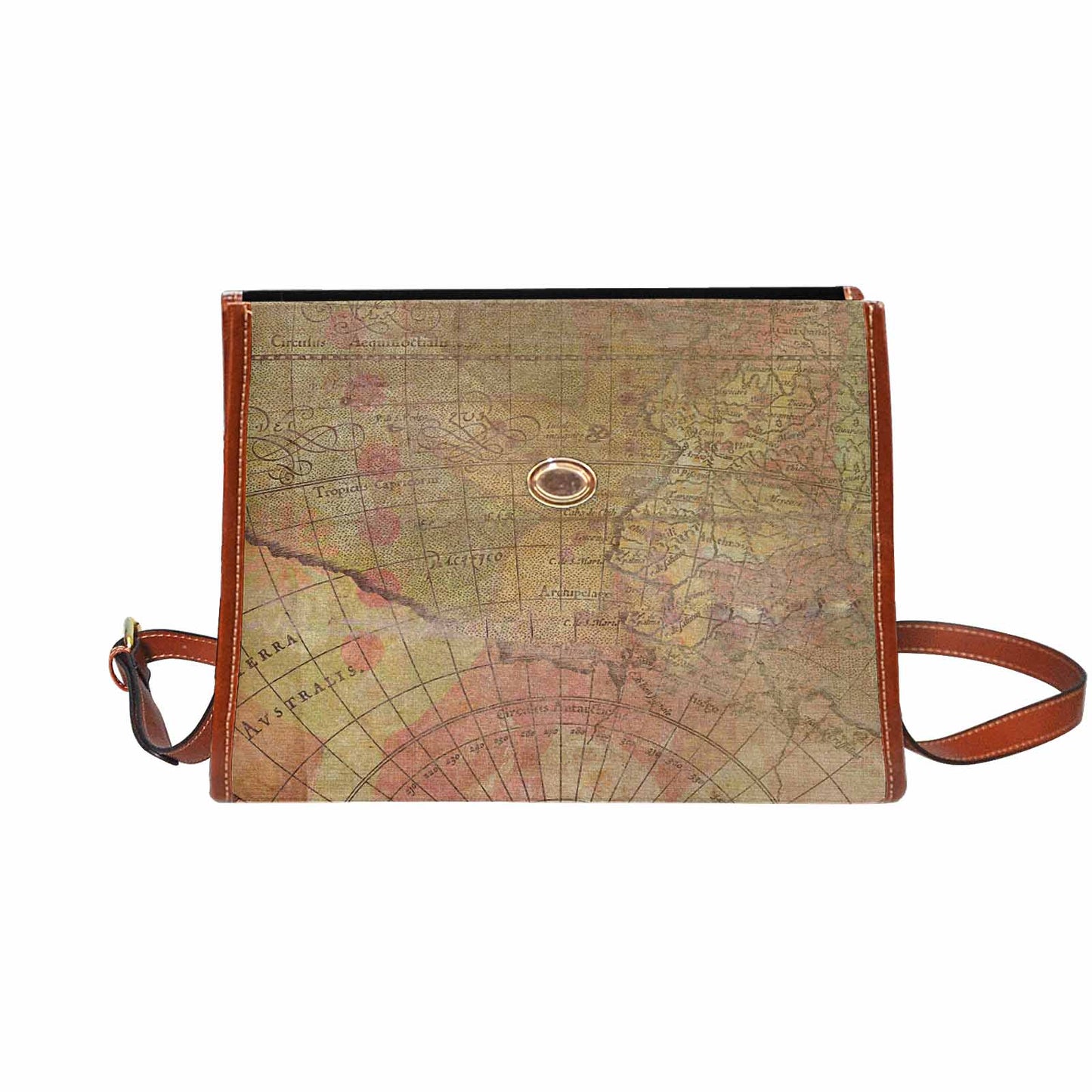 Antique Map Handbag, Model 1695341, Design 41