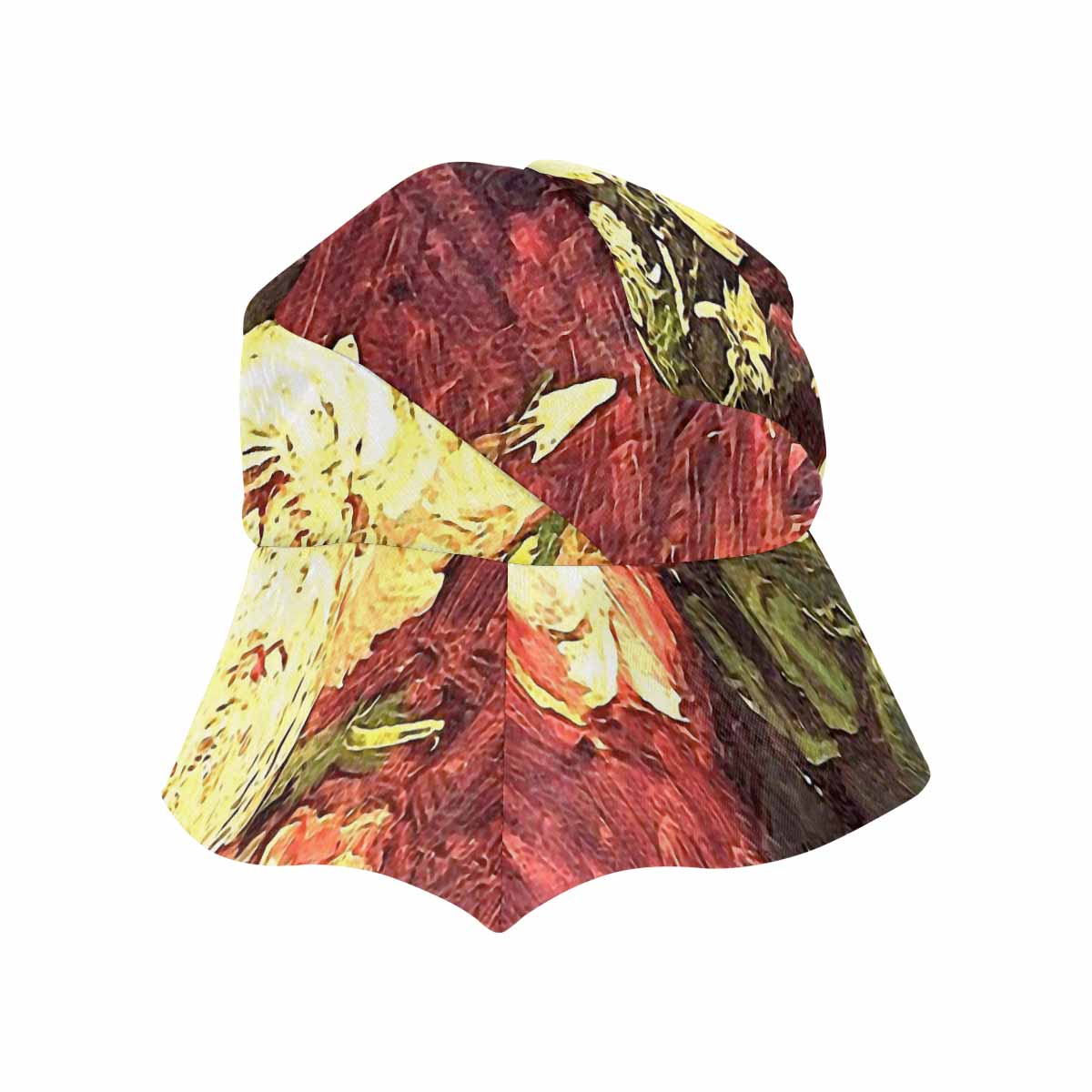 Vintage floral wide brim sunvisor Hat, outdoors hat, Design 27
