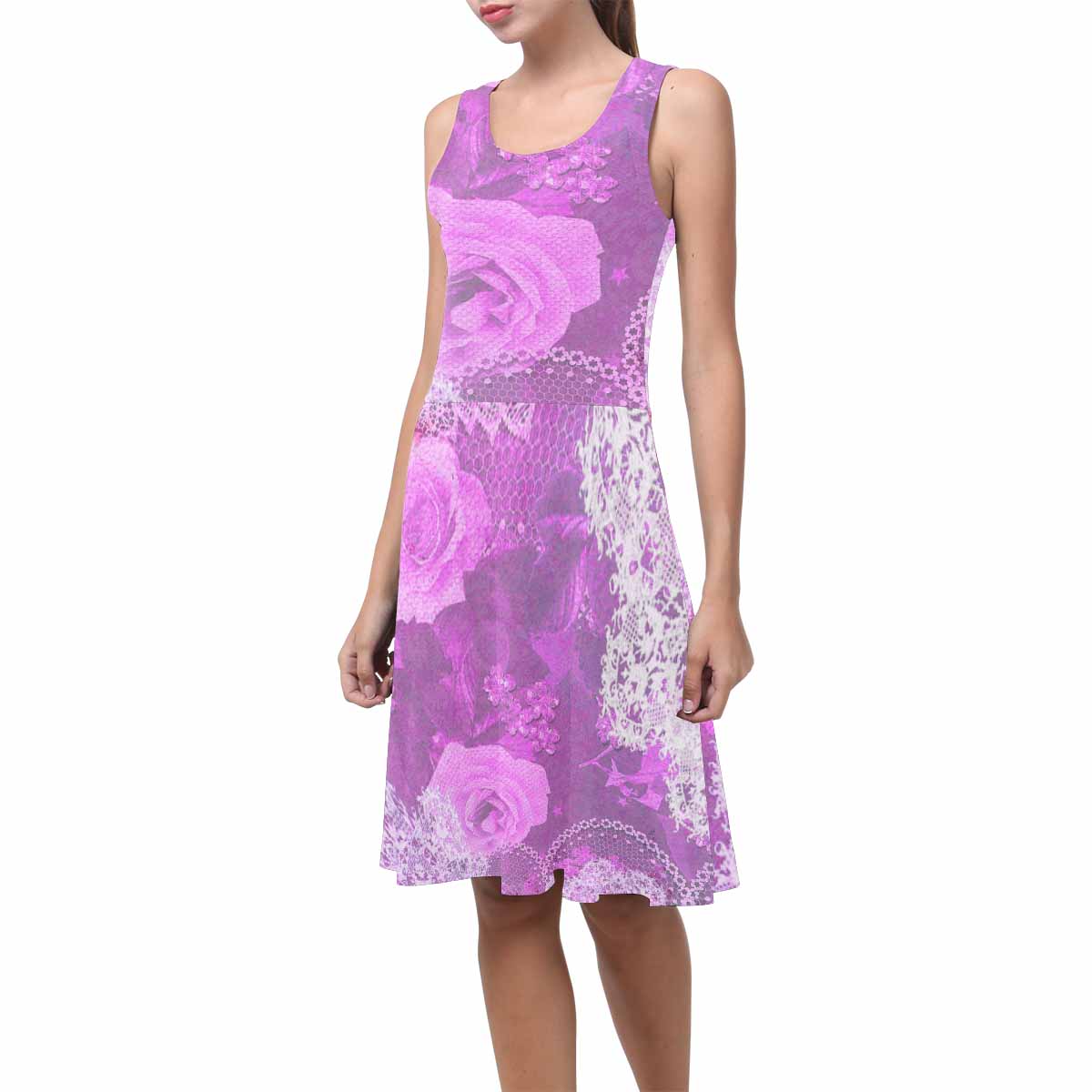 Victorian printed lace summer dress, Design 03