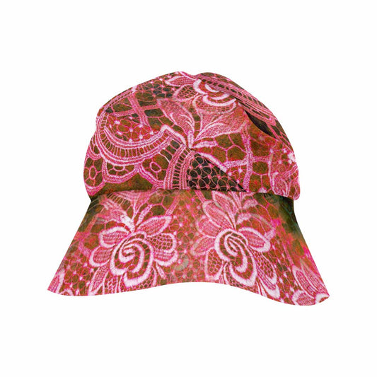 Victorian lace print, wide brim sunvisor Hat, outdoors hat, design 32