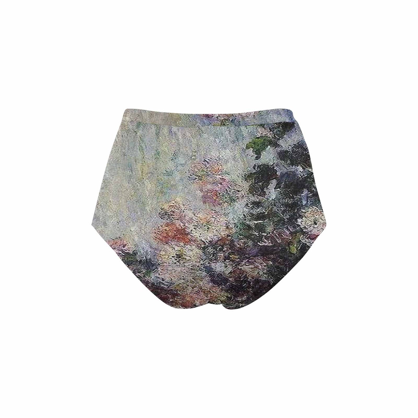 Vintage floral High waist bikini bottom, Design 44
