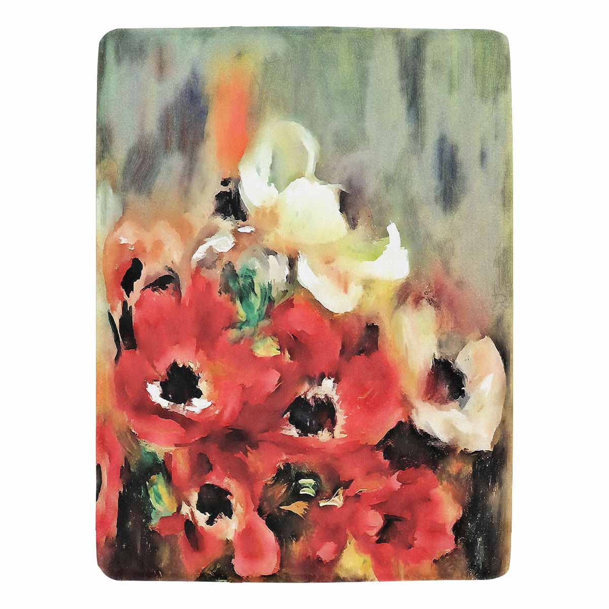 Vintage Floral BLANKET, LARGE 60 in x 80 in, Design 14 C50