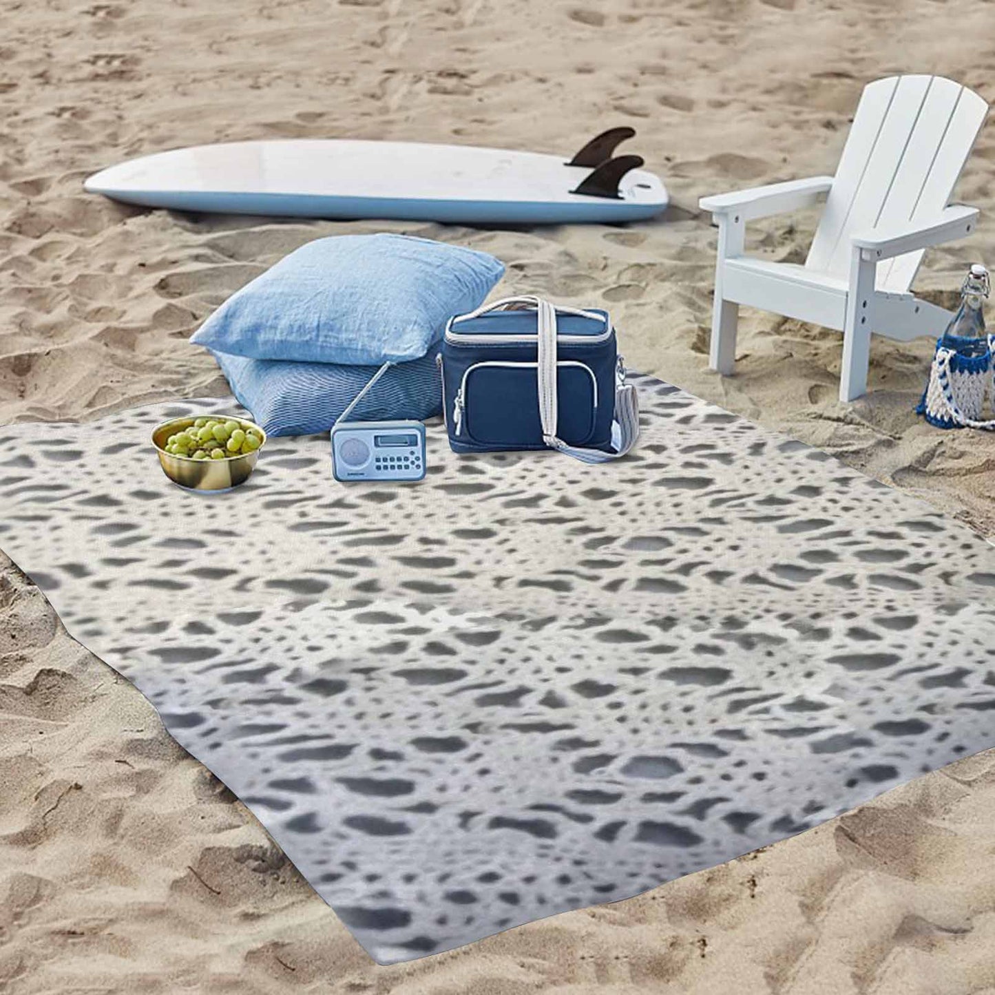 Victorian lace print waterproof picnic mat, 69 x 55in, design 12