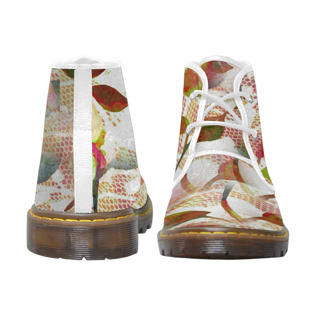 Lace Print, Cute comfy womens Chukka boots, design 52