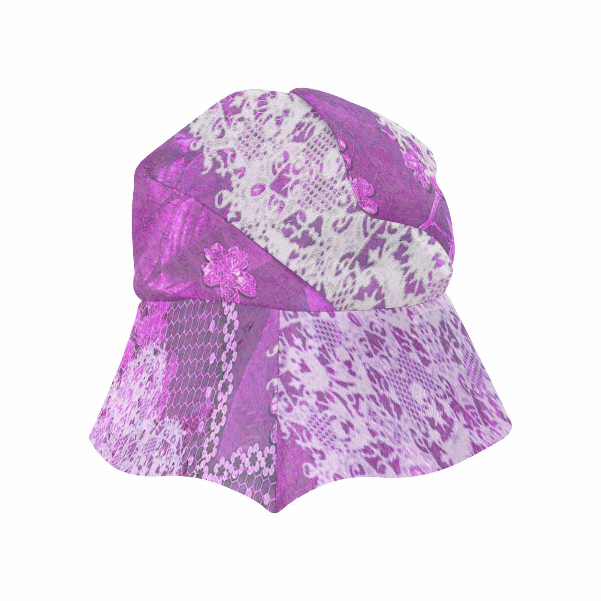 Victorian lace print, wide brim sunvisor Hat, outdoors hat, design 03