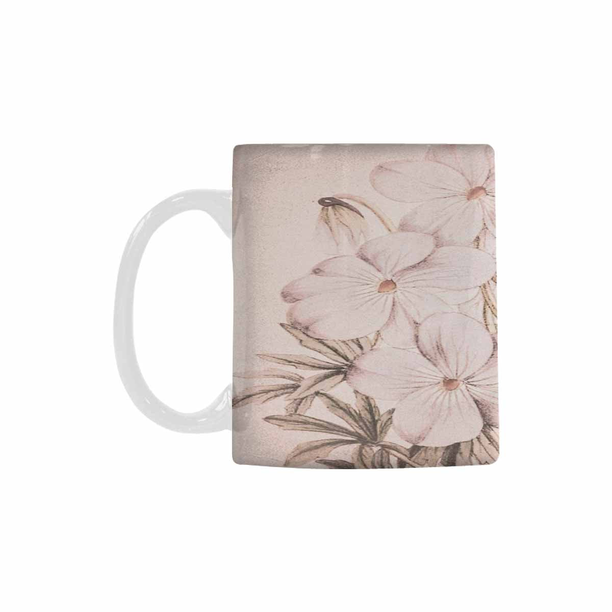 Vintage floral coffee mug or tea cup, Design 13x
