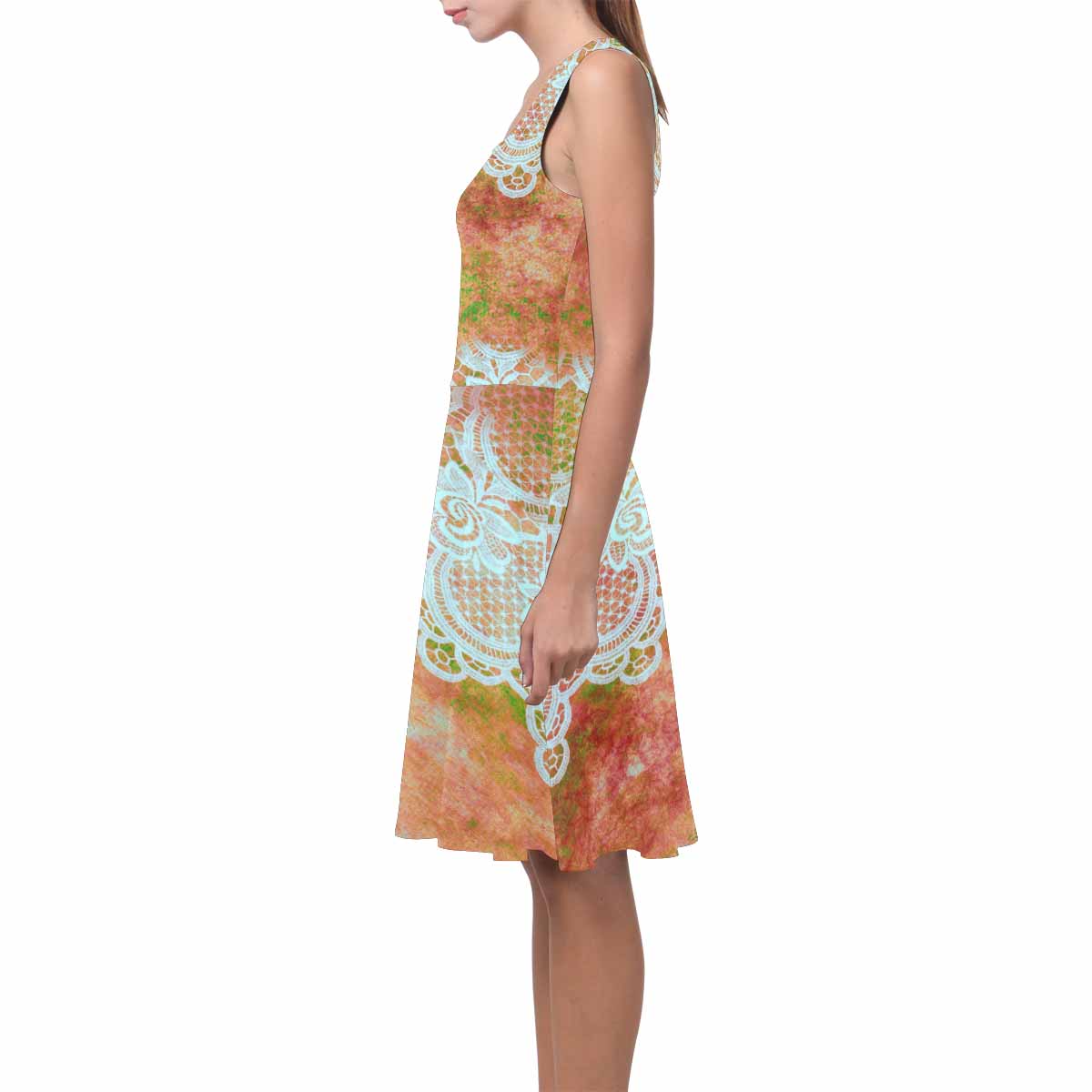 Victorian printed lace summer dress, Design 31