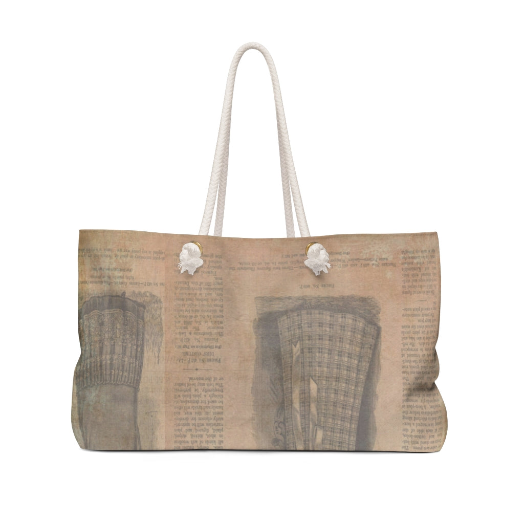 Antique General print weekender bag, casual tote, design 35