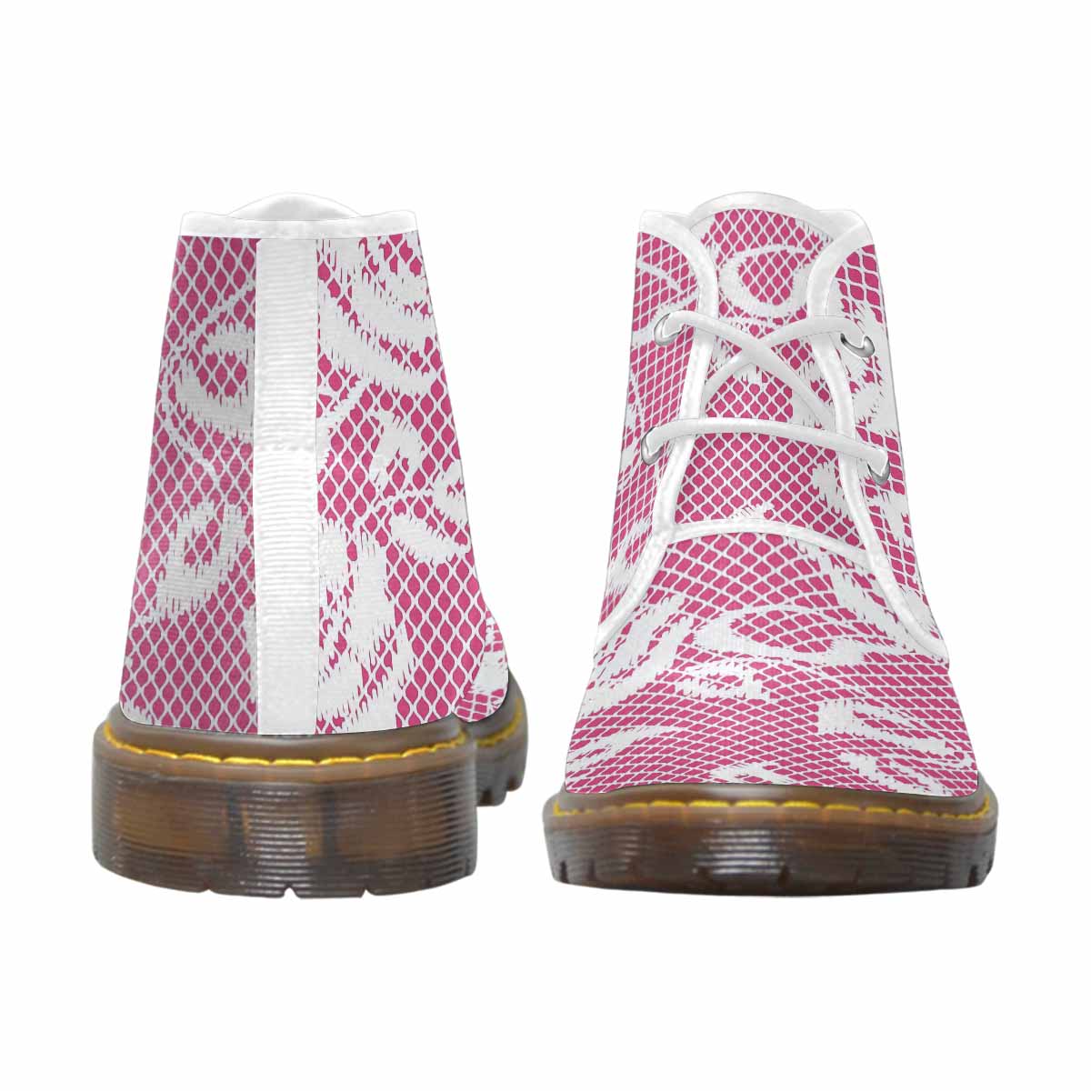 Lace Print, Cute comfy womens Chukka boots, design 17