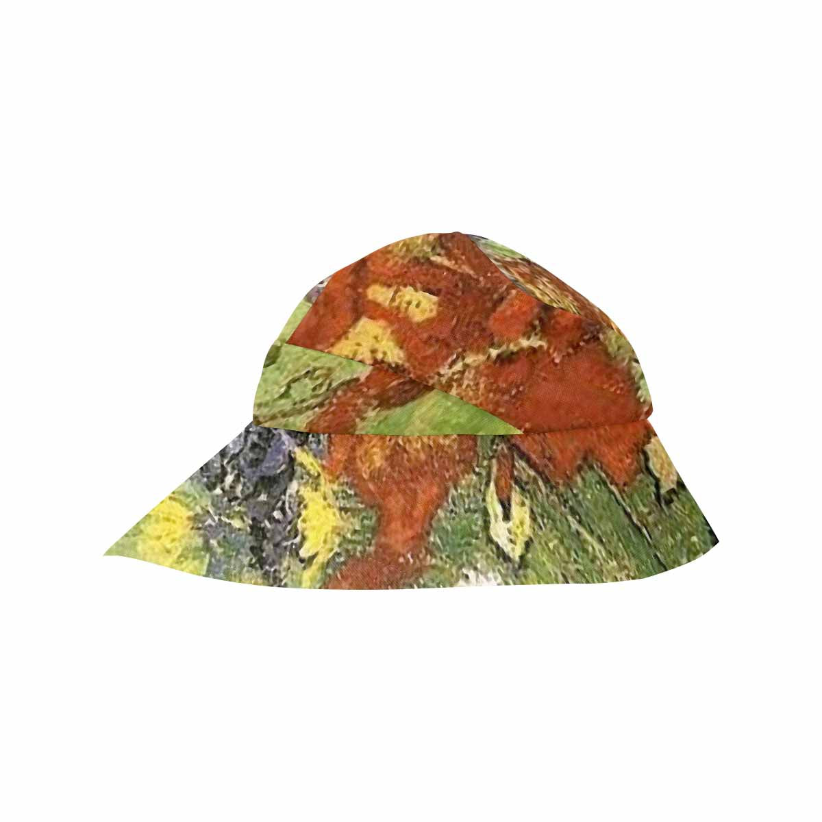 Vintage floral wide brim sunvisor Hat, outdoors hat, Design 56