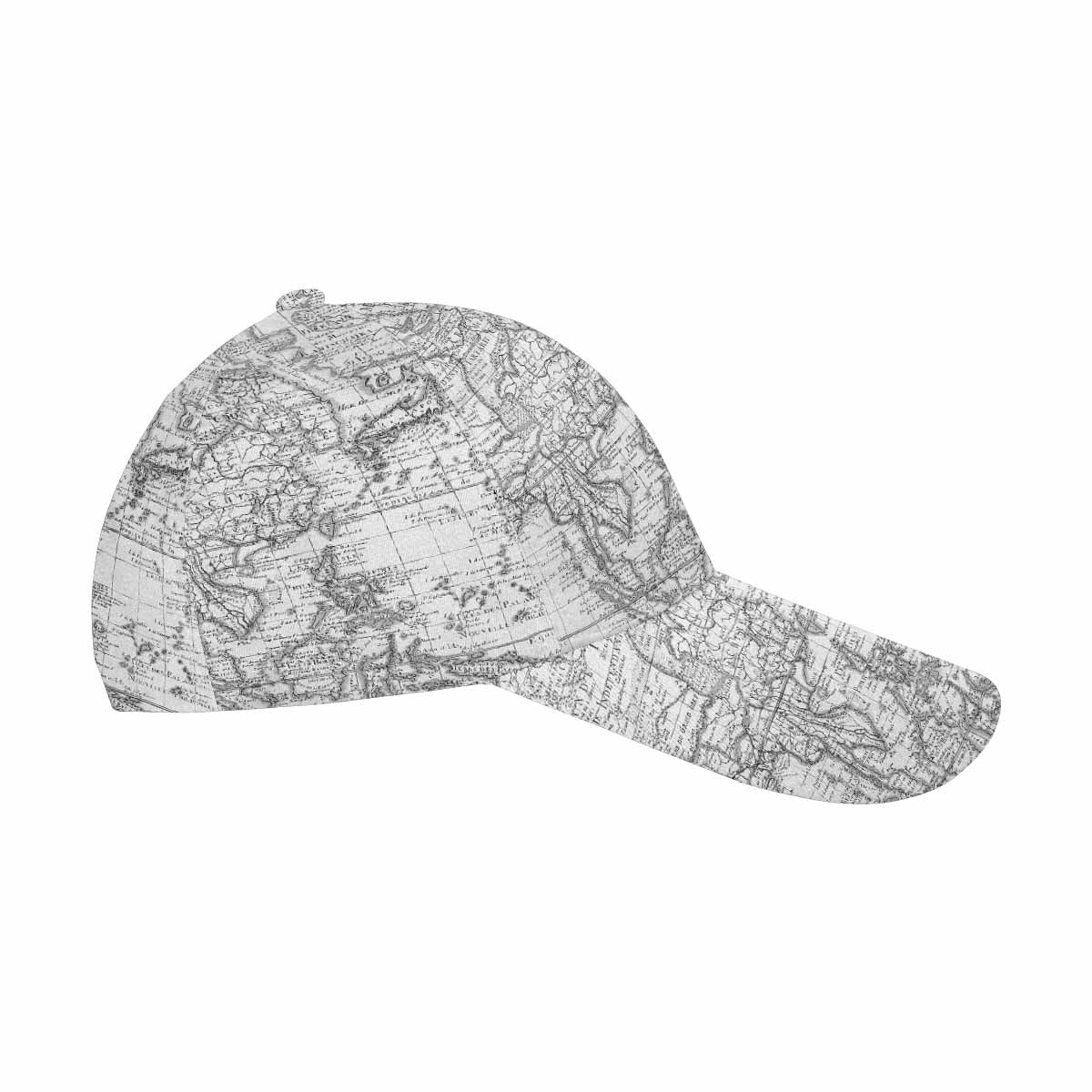 Antique Map design dad cap, trucker hat, Design 8