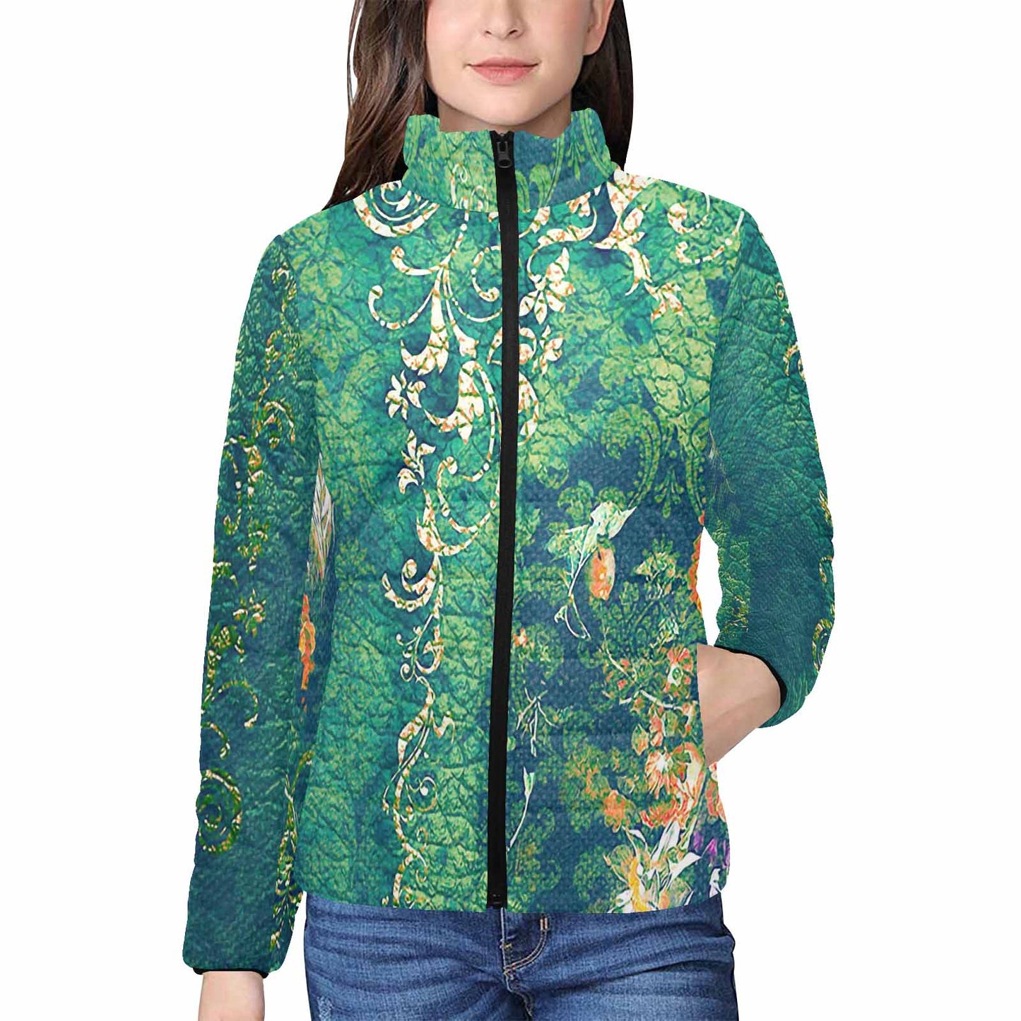 Antique general print quilted jacket, design 13