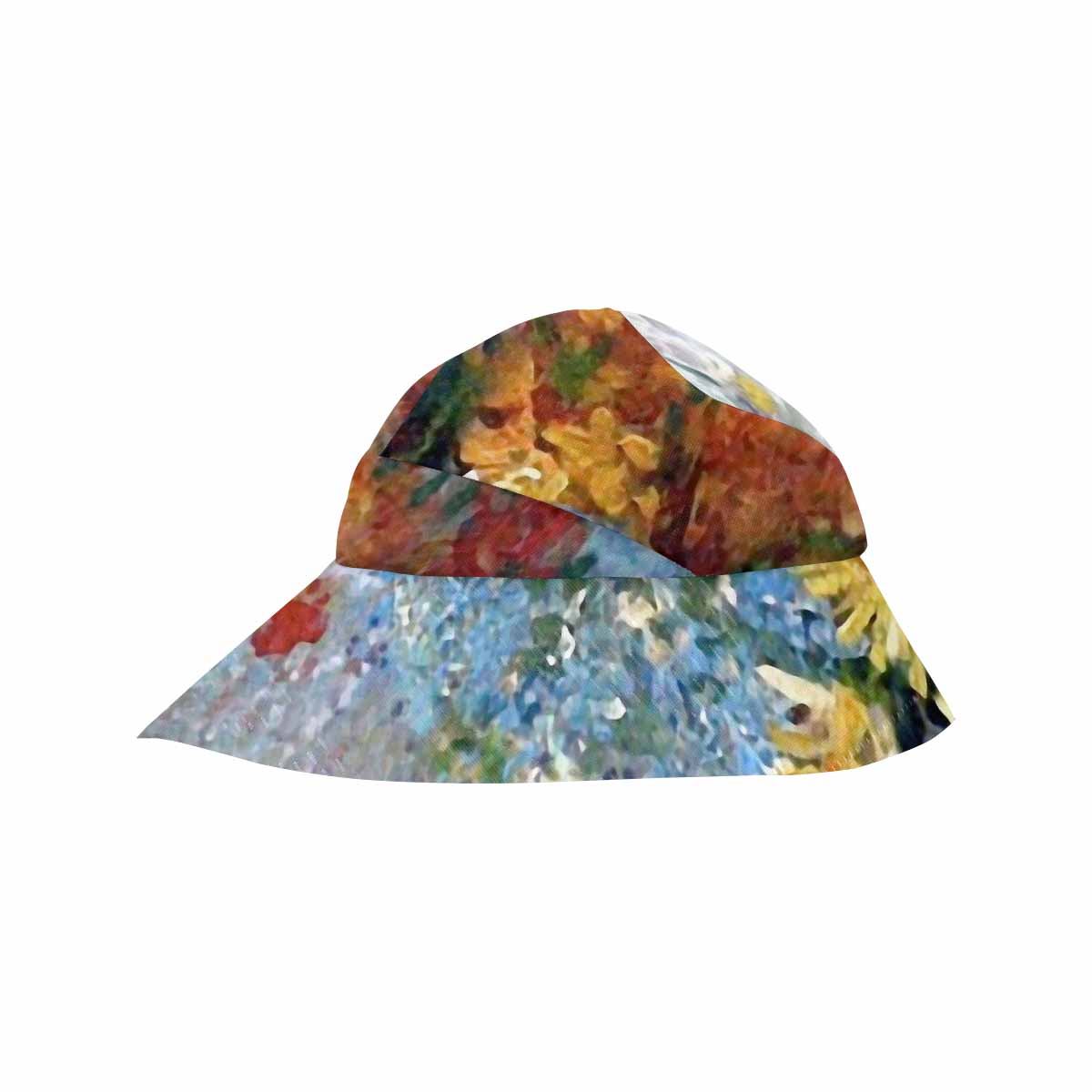 Vintage floral wide brim sunvisor Hat, outdoors hat, Design 41