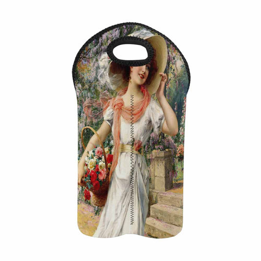 Victorian lady design 2 Bottle wine bag, THE FLOWER GARDEN