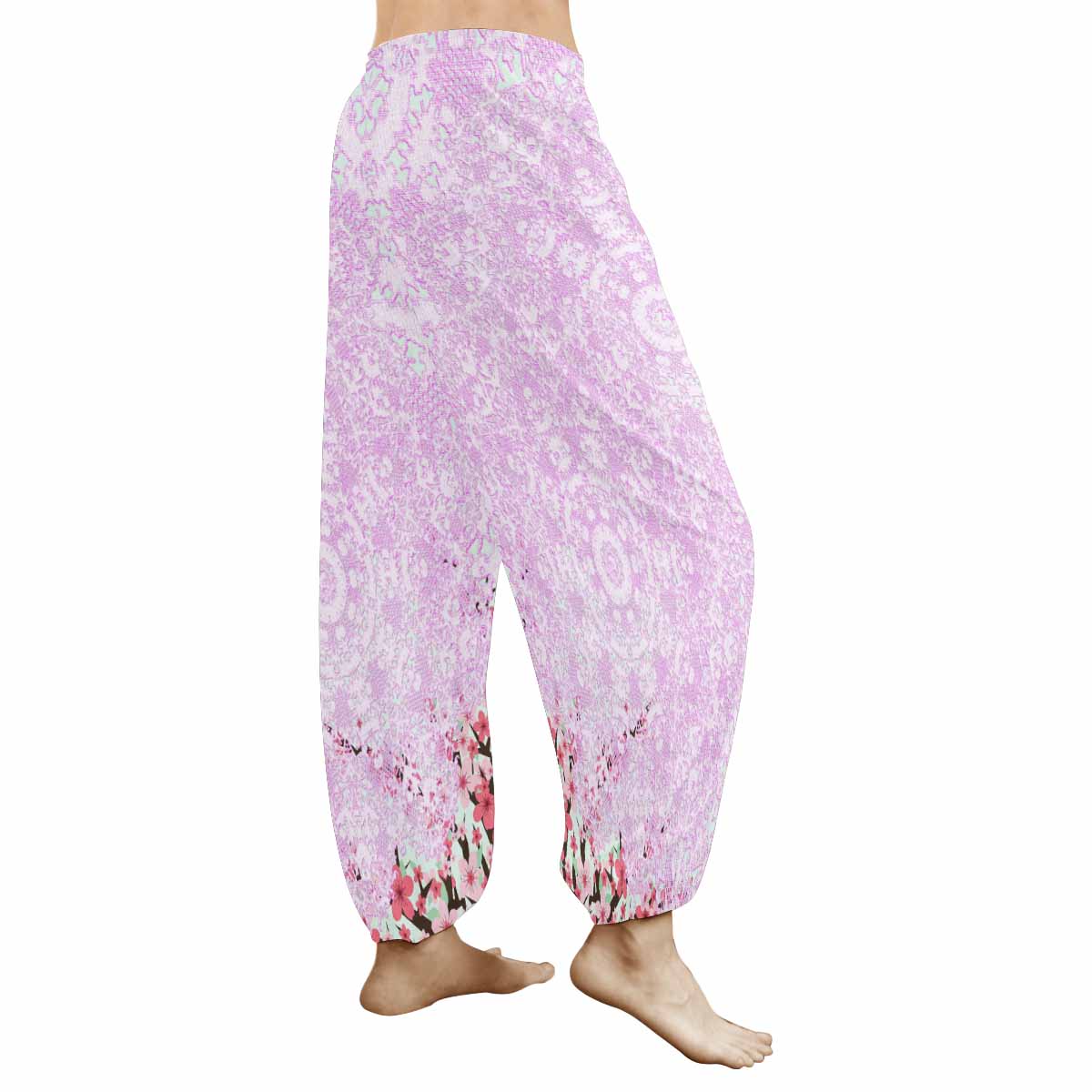 Victorian lace print Haram pants, loose comfy pants design 09