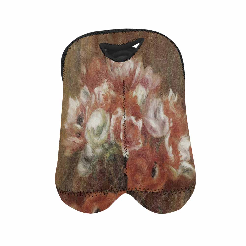 Vintage floral 2 bottle wine bag, Design 15
