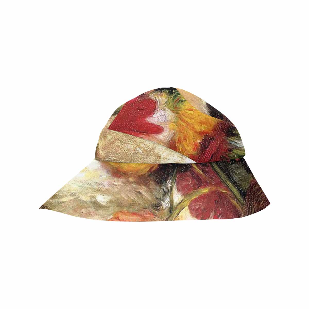 Vintage floral wide brim sunvisor Hat, outdoors hat, Design 25
