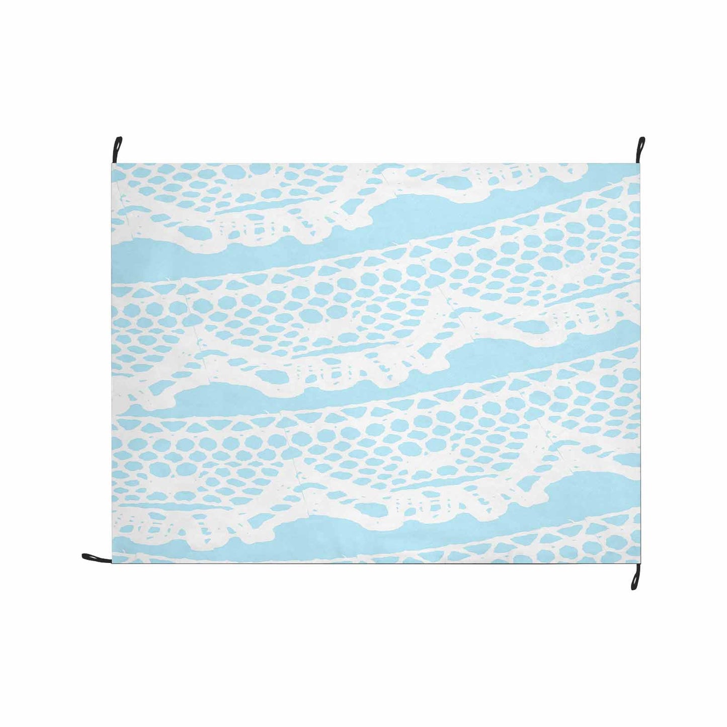 Victorian lace print waterproof picnic mat, 69 x 55in, design 08