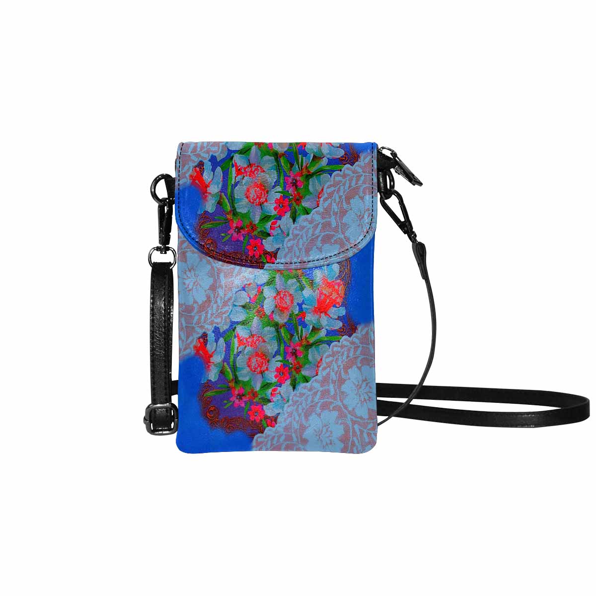 Victorian lace print cell phone purse, mobile purse, Design 46