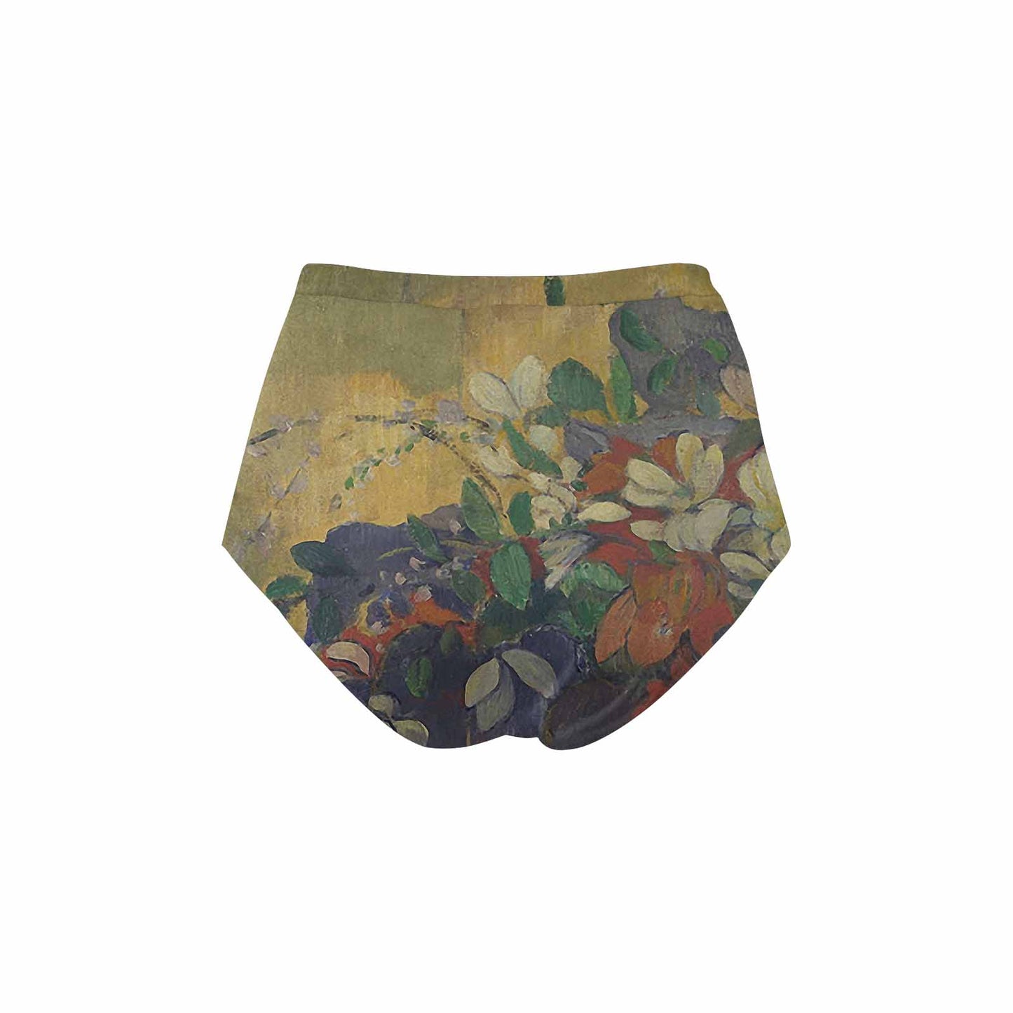 Vintage floral High waist bikini bottom, Design 10