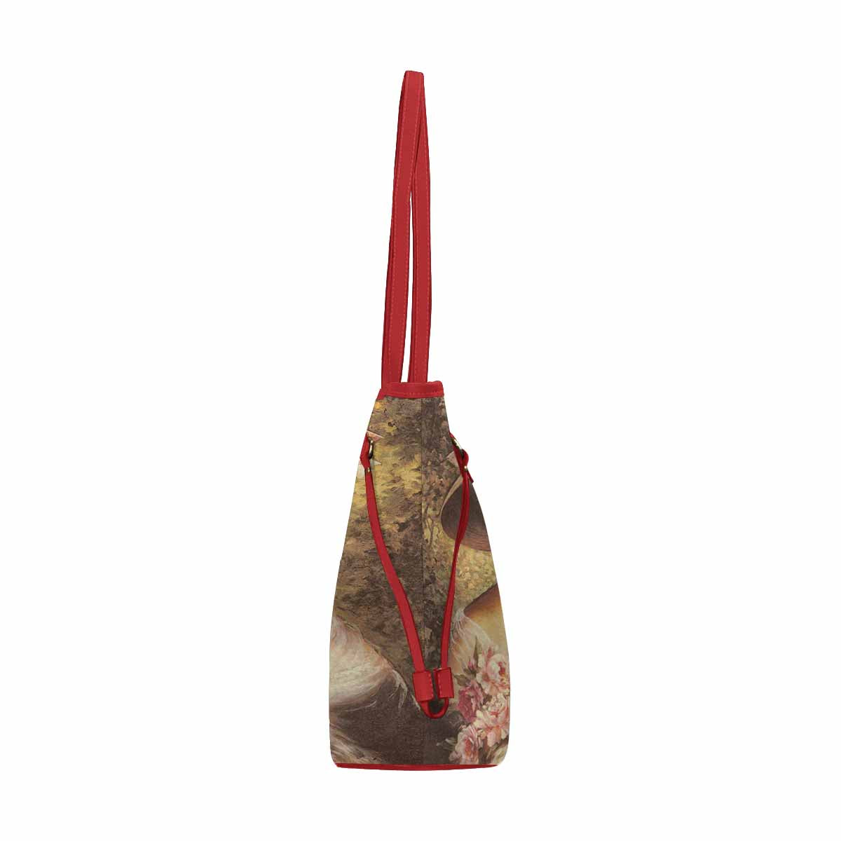 Victorian Lady Design Handbag, Model 1695361, The Fancy Bonnet, RED TRIM